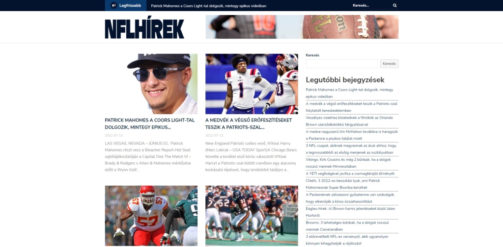 NFL Blog hálózat